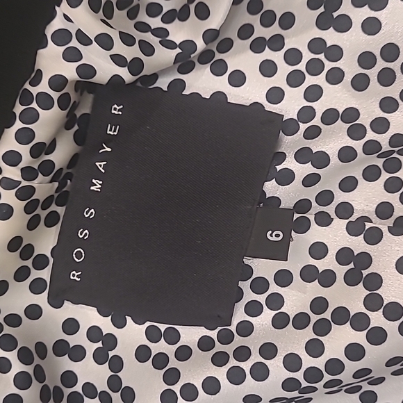 ROSS Mayer Black Ruffled 2 Button Blazer Jacket Size 6 - Picture 7 of 7